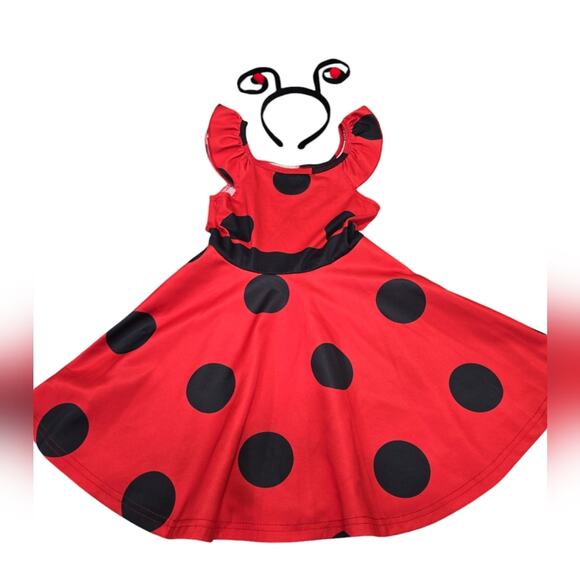 Lady Bug Dress With Headband - Picture 1 of 4